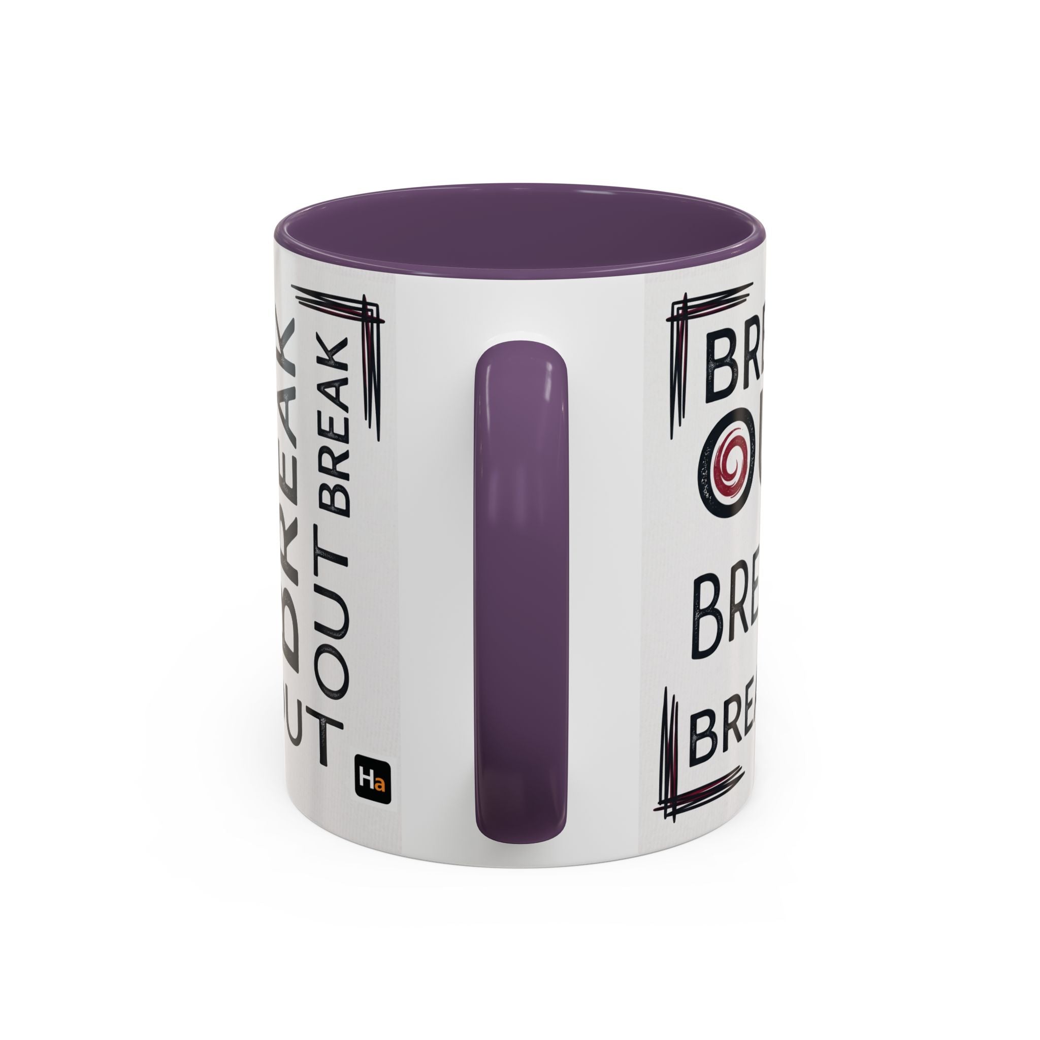 Break Out Accent Coffee Mug – Motivational Phrase Ceramic Coffee Cup (11/15oz)