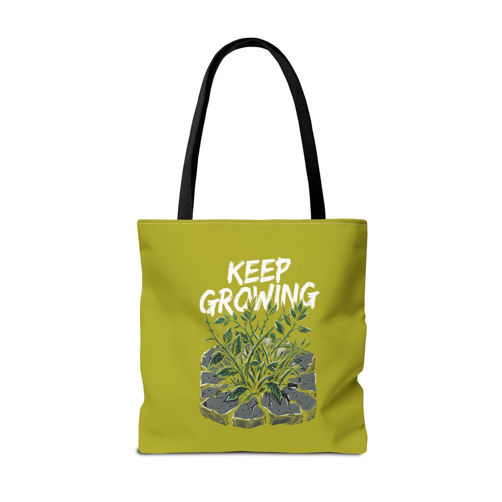 Tote Bag - Resilient Sprout Botanical Tote (Plant Growing Through Rock)