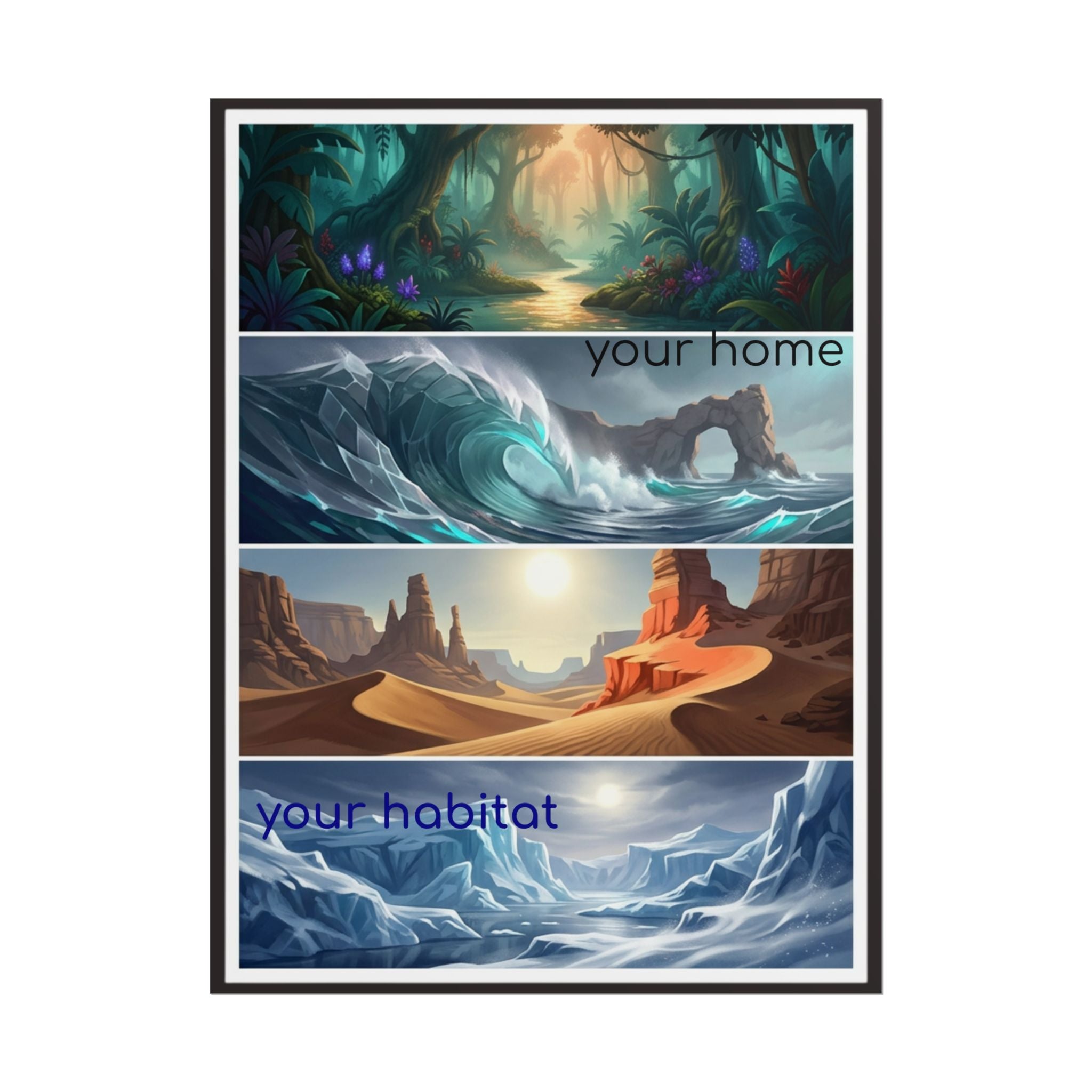 Rolled Poster — 'Your Home, Your Habitat' Fantasy Landscapes Print