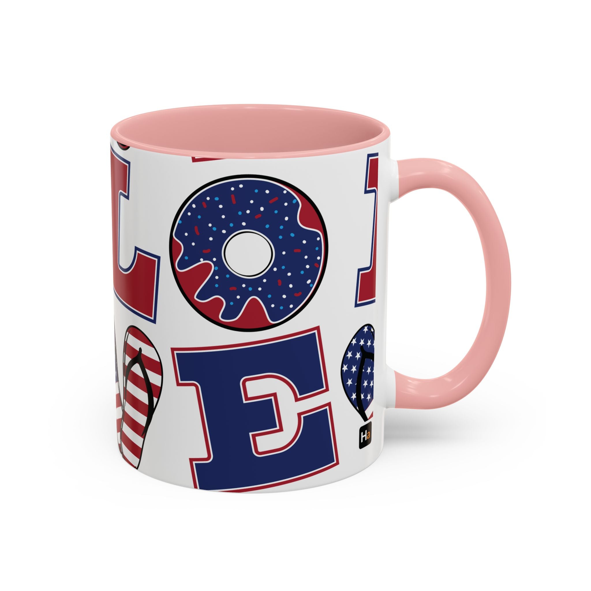Patriotic Love Coffee Mug — 11/15oz Accent Americana Design