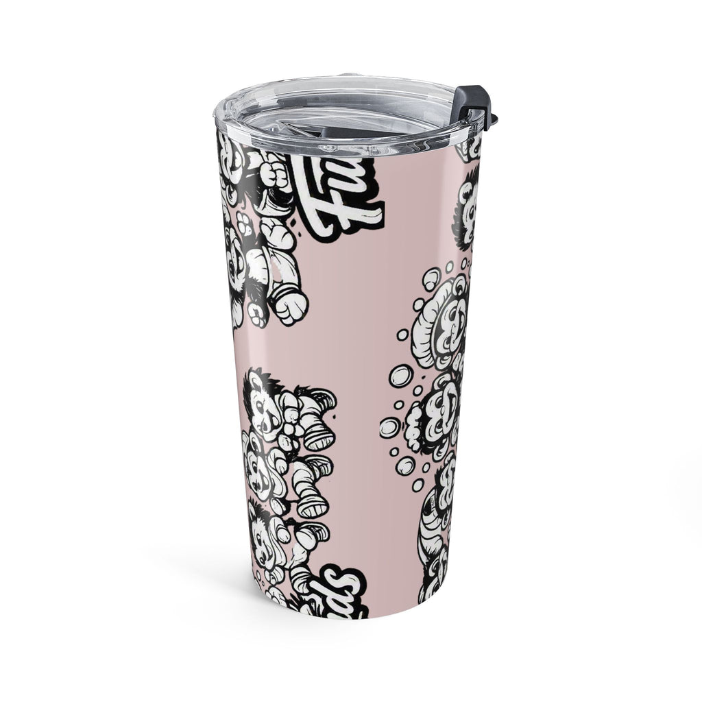 20oz Pink Tumbler — Furever Friends Ferret Cartoon Travel Cup