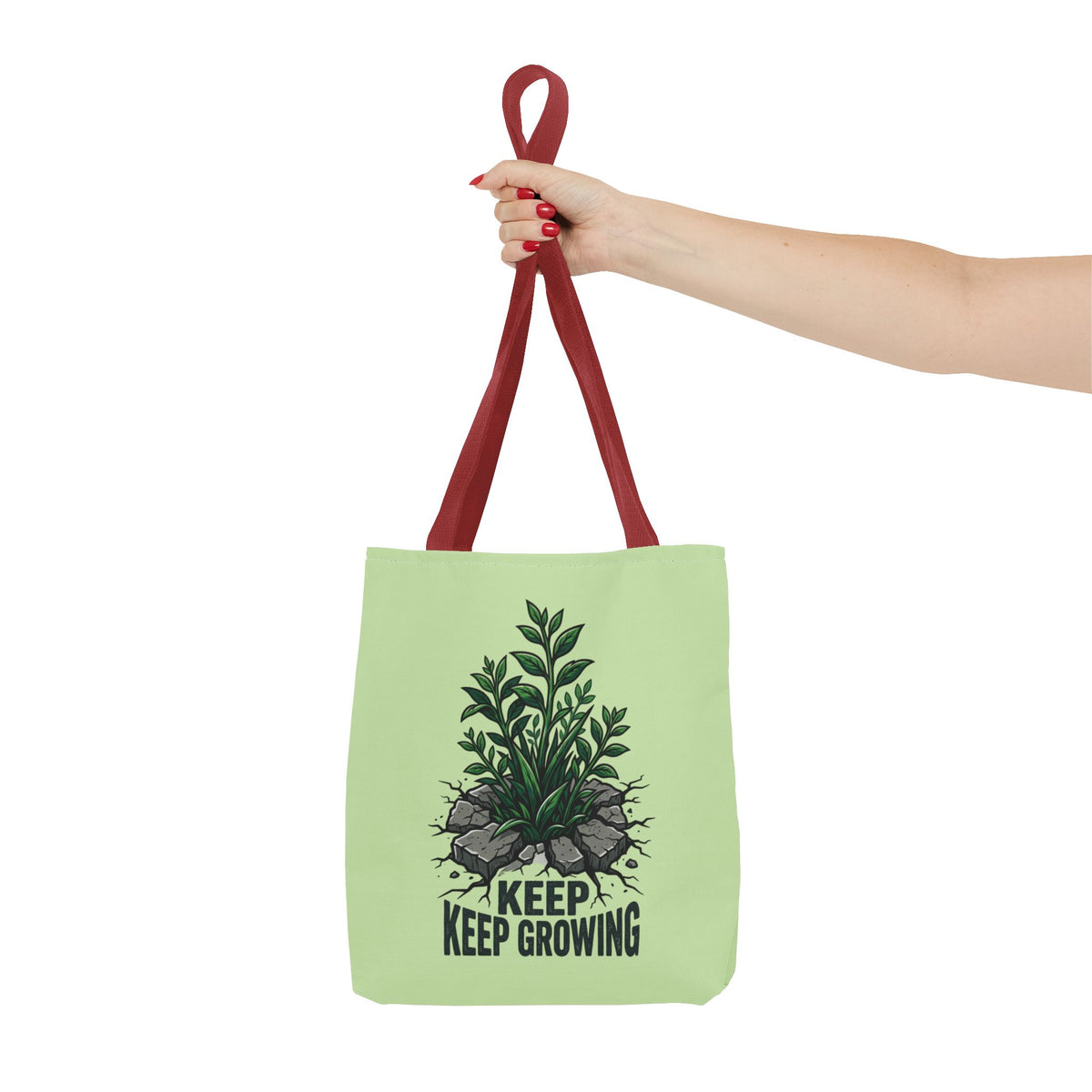 Keep Growing Plant Tote Bag — Inspirational Garden Canvas Tote