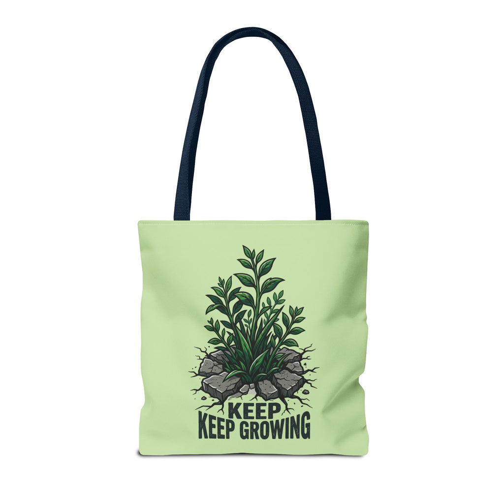 Keep Growing Plant Tote Bag — Inspirational Garden Canvas Tote