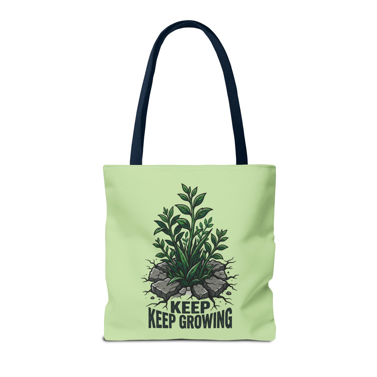 Keep Growing Plant Tote Bag — Inspirational Garden Canvas Tote