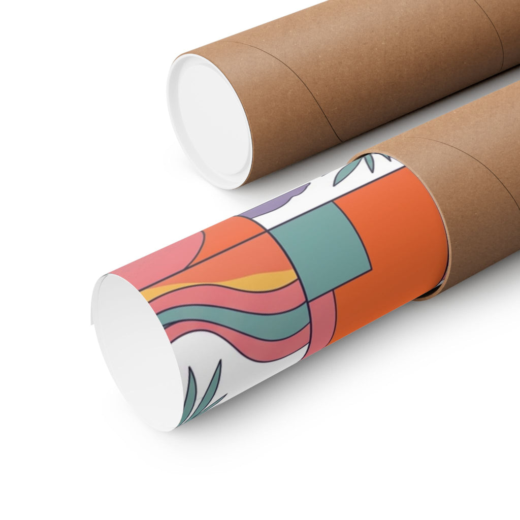 Retro Geometric Palm Art Poster