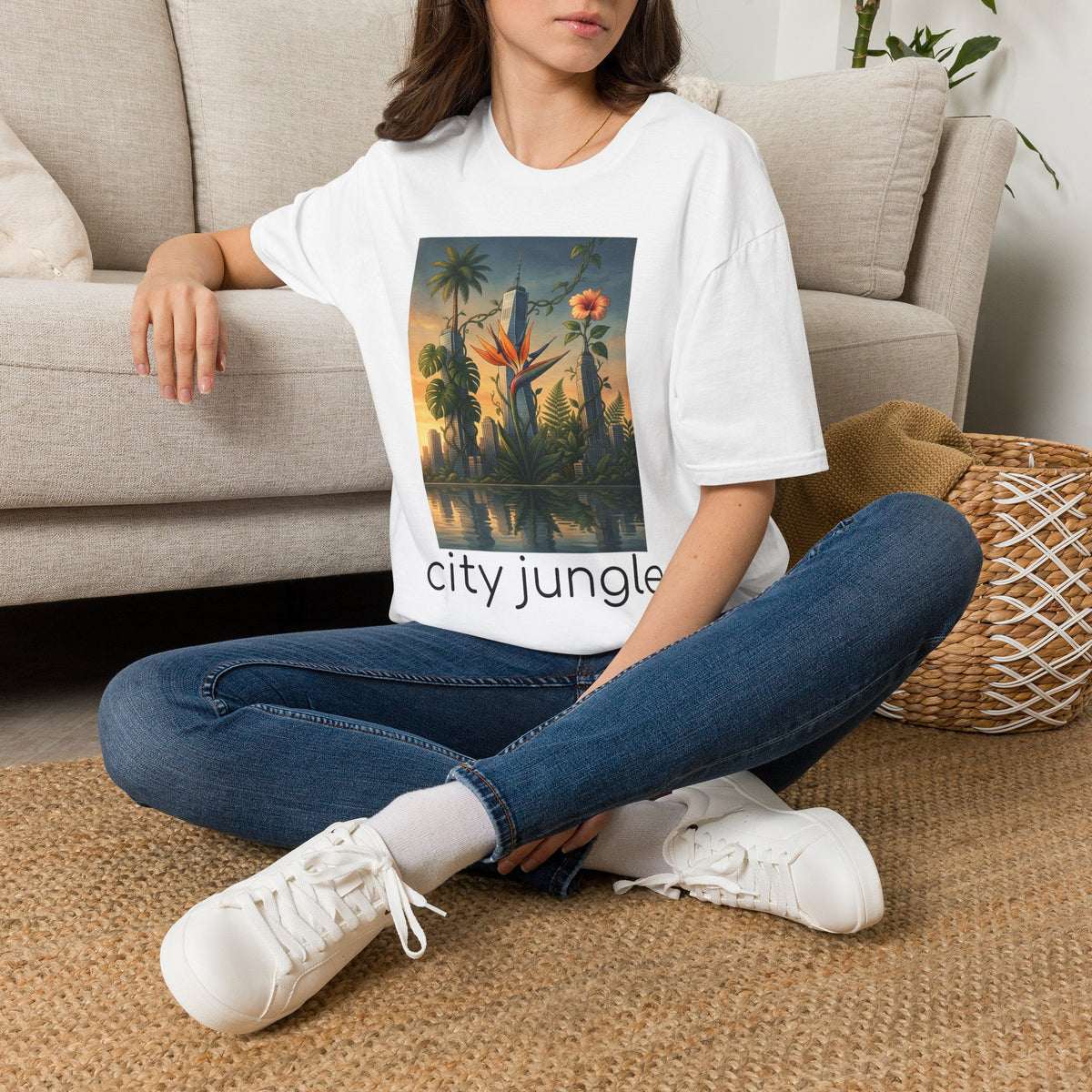 City Jungle T-Shirt — Tropical Botanical Skate-Inspired Tee