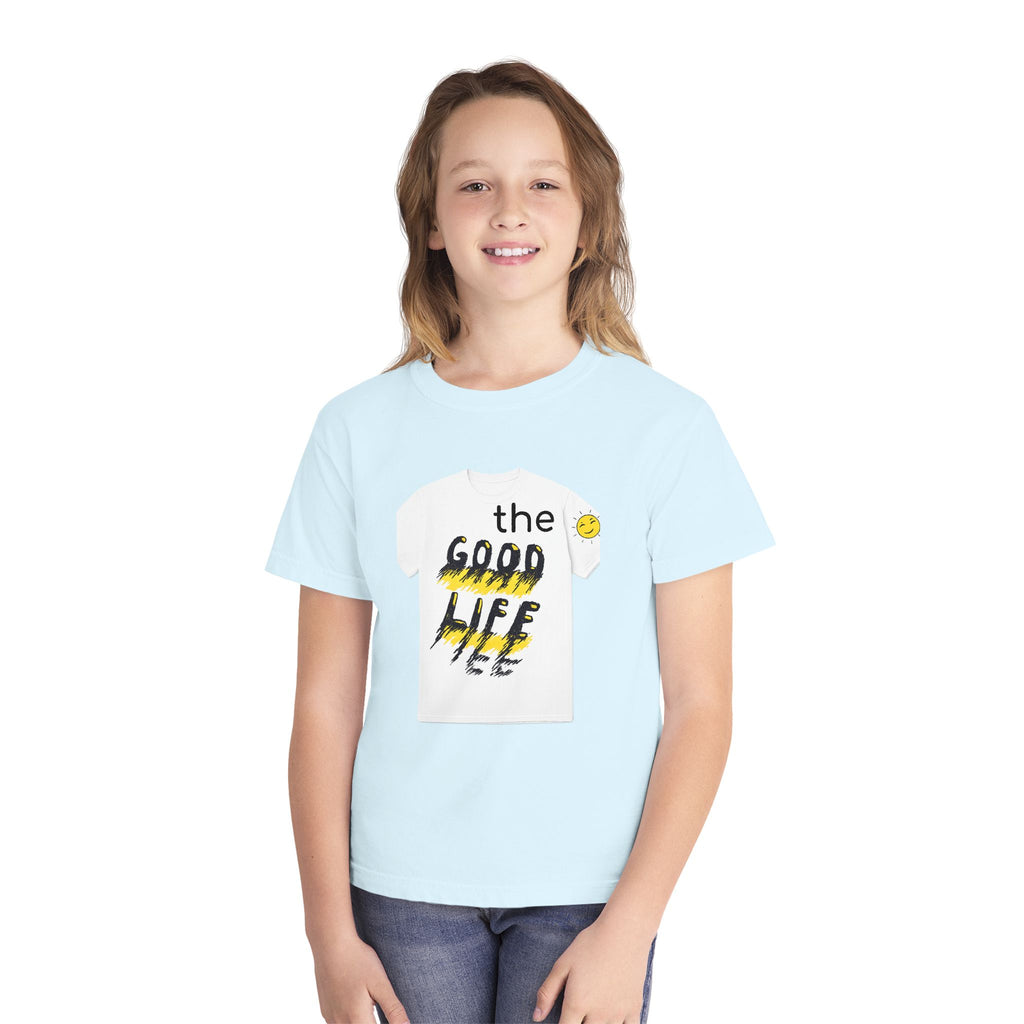 Youth Tee — "The Good Life" Smiley Graphic Kids T-Shirt