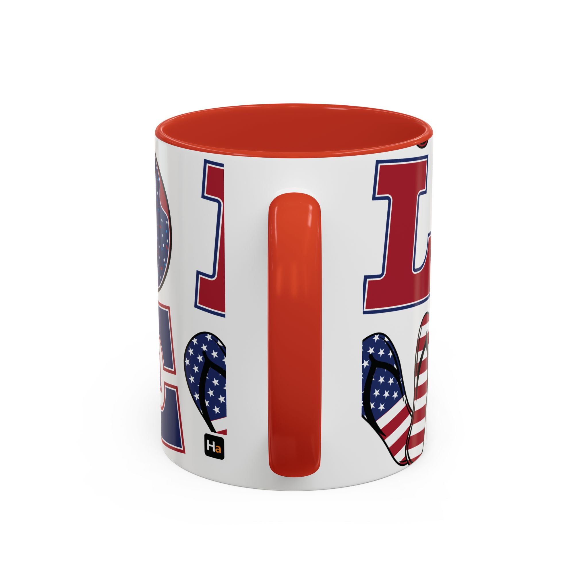 Patriotic Love Coffee Mug — 11/15oz Accent Americana Design