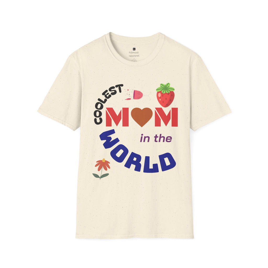 Coolest Mom in the World T-Shirt — Cute Strawberry Heart Mom Tee