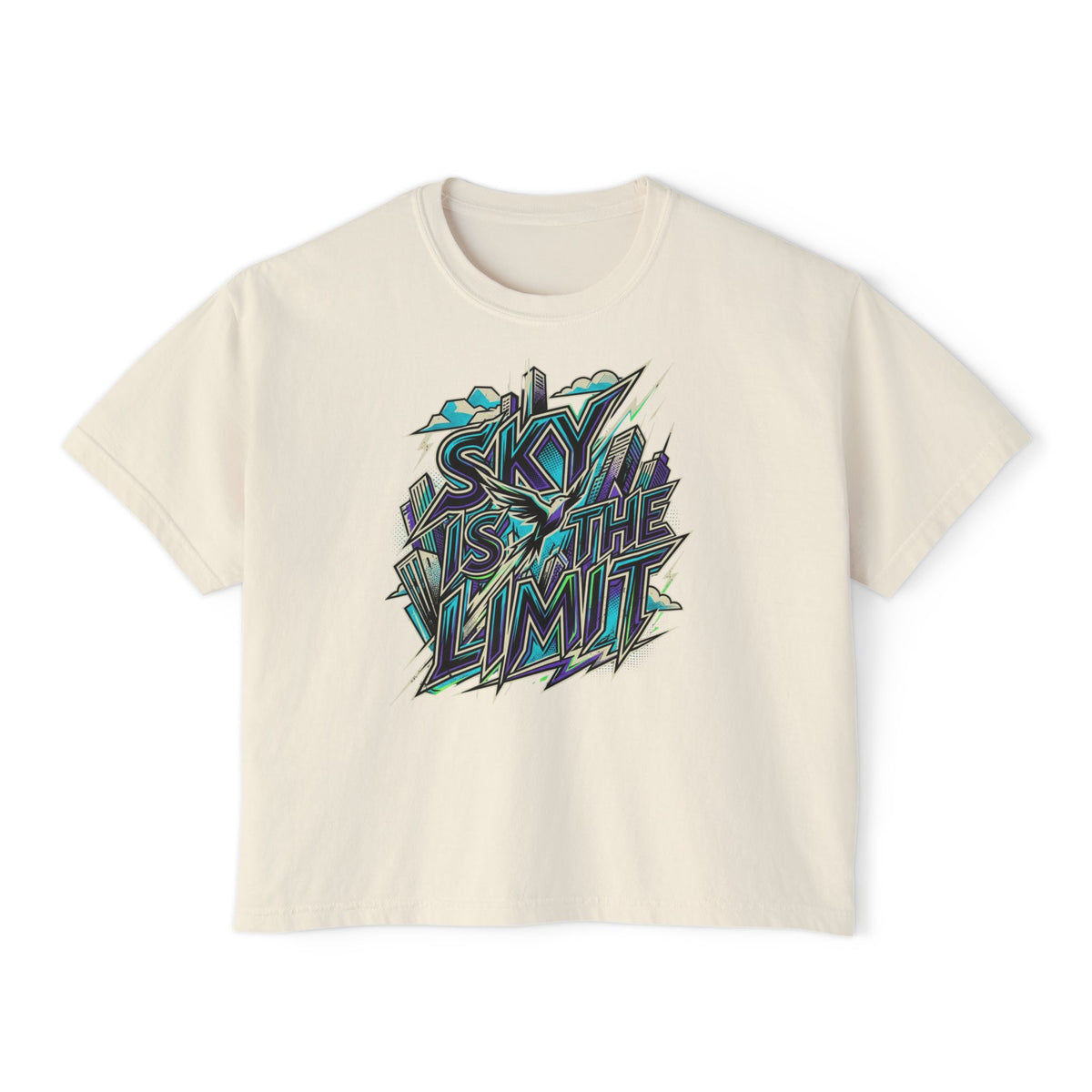 Sky Is The Limit Graphic Tee — Women's Boxy Inspirational T‑Shirt
