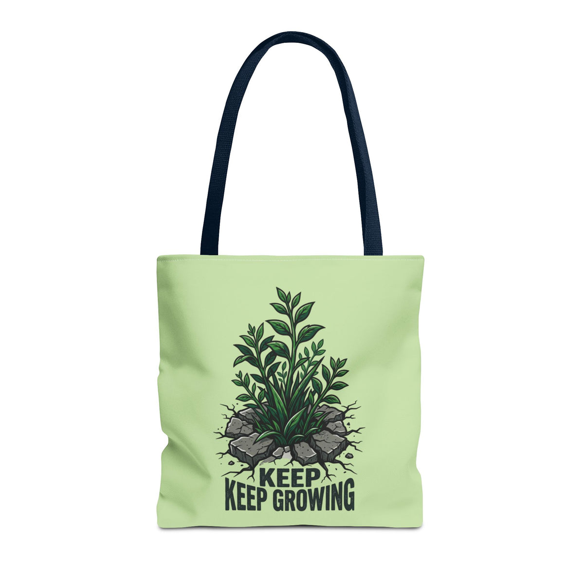 Keep Growing Plant Tote Bag — Inspirational Garden Canvas Tote