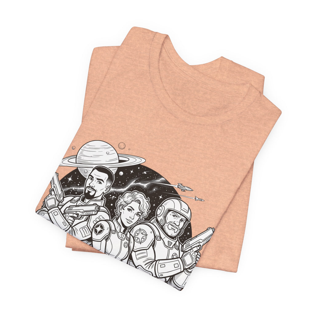 The World Awaits You Tee — Retro Space Crew Graphic T‑Shirt