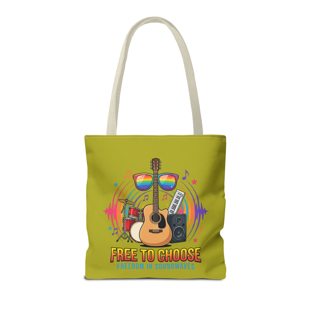 Tote Bag — "Free to Choose" Rainbow Music Pride Tote