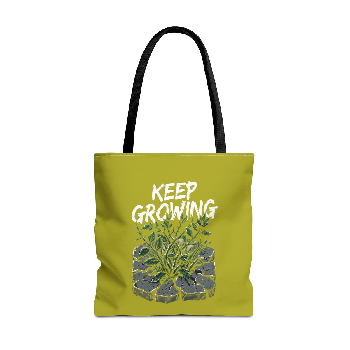 Tote Bag - Resilient Sprout Botanical Tote (Plant Growing Through Rock)