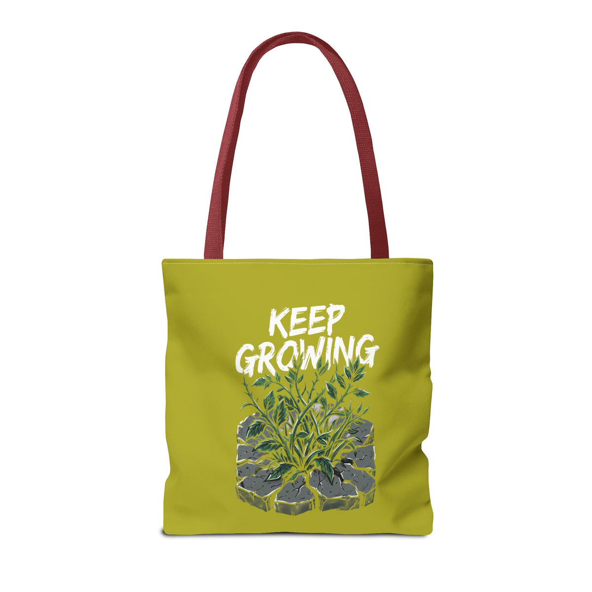 Tote Bag - Resilient Sprout Botanical Tote (Plant Growing Through Rock)