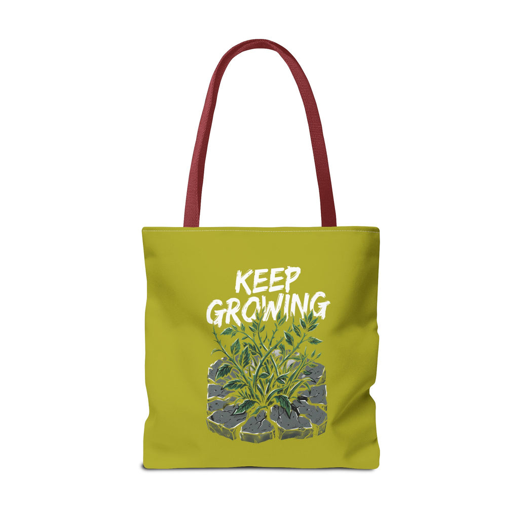 Tote Bag - Resilient Sprout Botanical Tote (Plant Growing Through Rock)