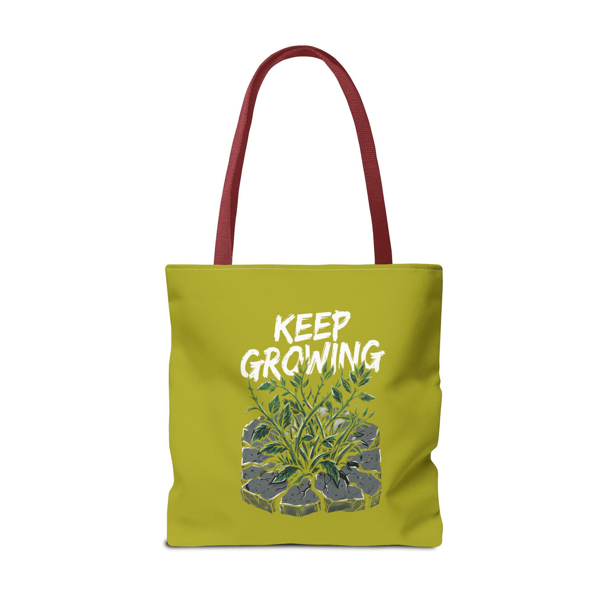 Tote Bag - Resilient Sprout Botanical Tote (Plant Growing Through Rock)
