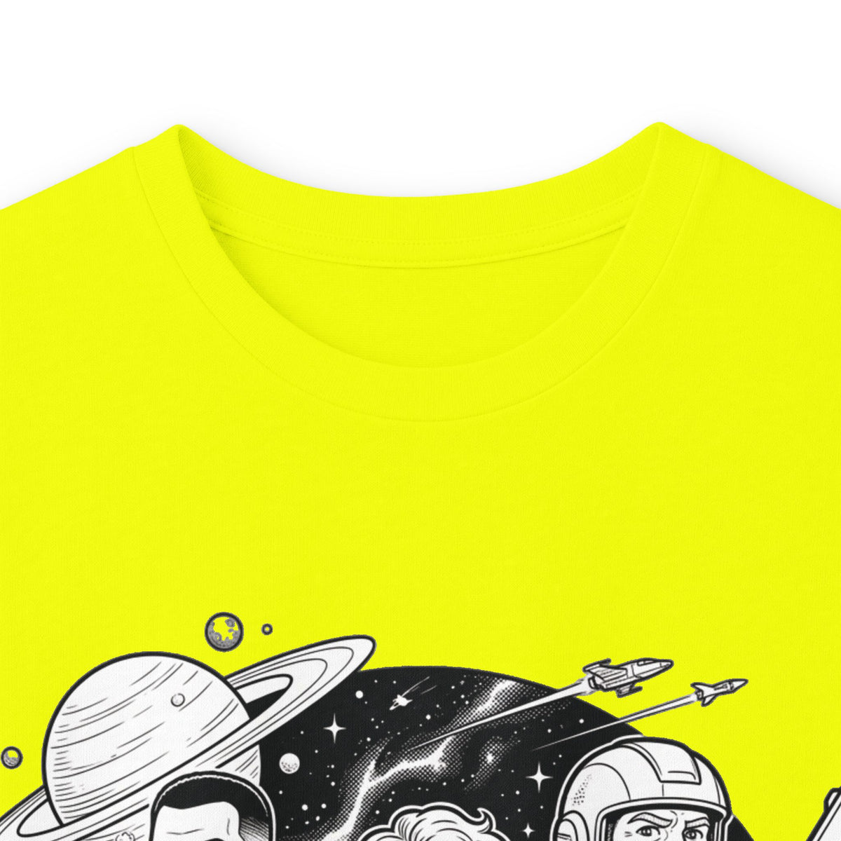 Long Sleeve Tee — "The World Awaits You" Retro Space Explorer Graphic