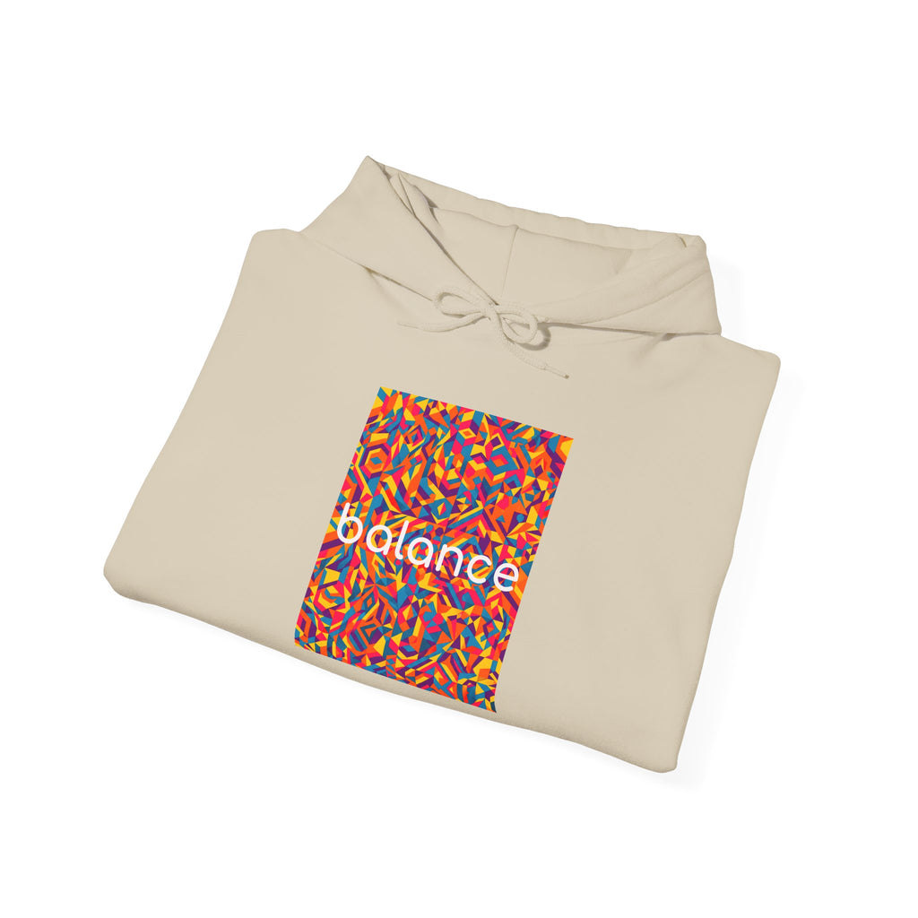 Balance Color Splash Hoodie — Abstract Multicolor Graphic Sweatshirt