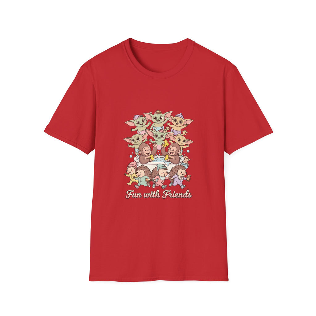 T-Shirt — "Friends with Funimals" Cute Cartoon Pets Graphic Tee