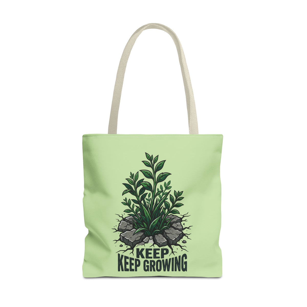 Keep Growing Plant Tote Bag — Inspirational Garden Canvas Tote