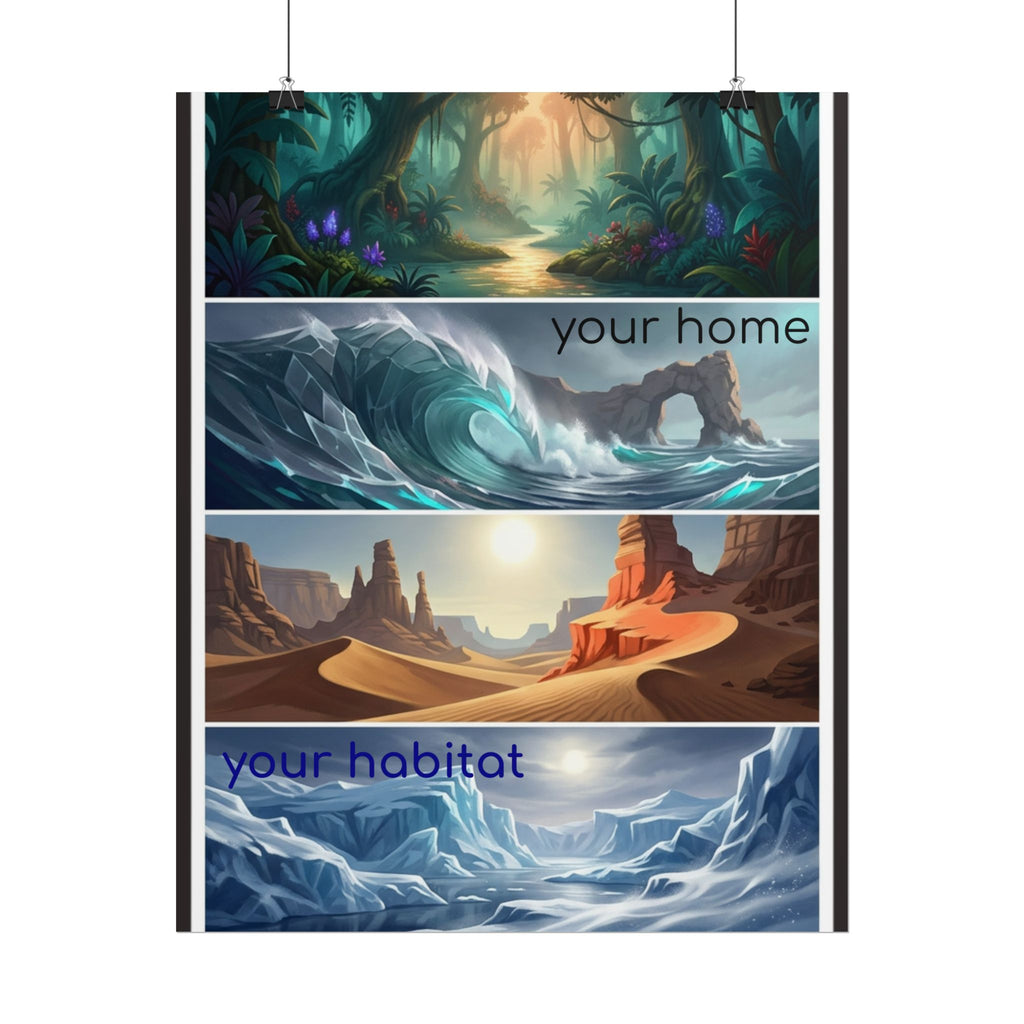 Rolled Poster — 'Your Home, Your Habitat' Fantasy Landscapes Print
