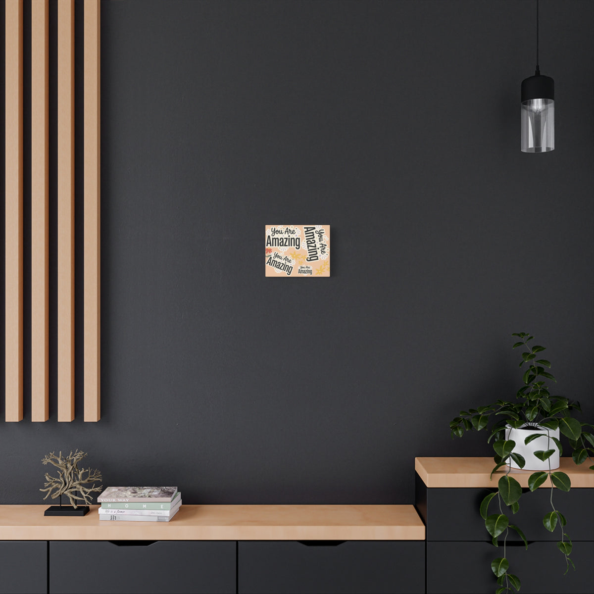 You Are Amazing Canvas Wall Art — Inspirational Stretched Matte Print