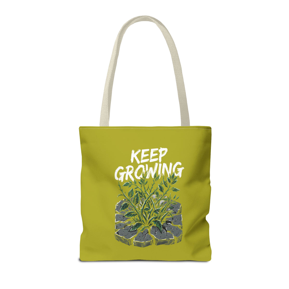 Tote Bag - Resilient Sprout Botanical Tote (Plant Growing Through Rock)