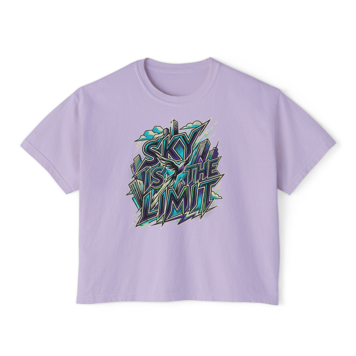 Sky Is The Limit Graphic Tee — Women's Boxy Inspirational T‑Shirt
