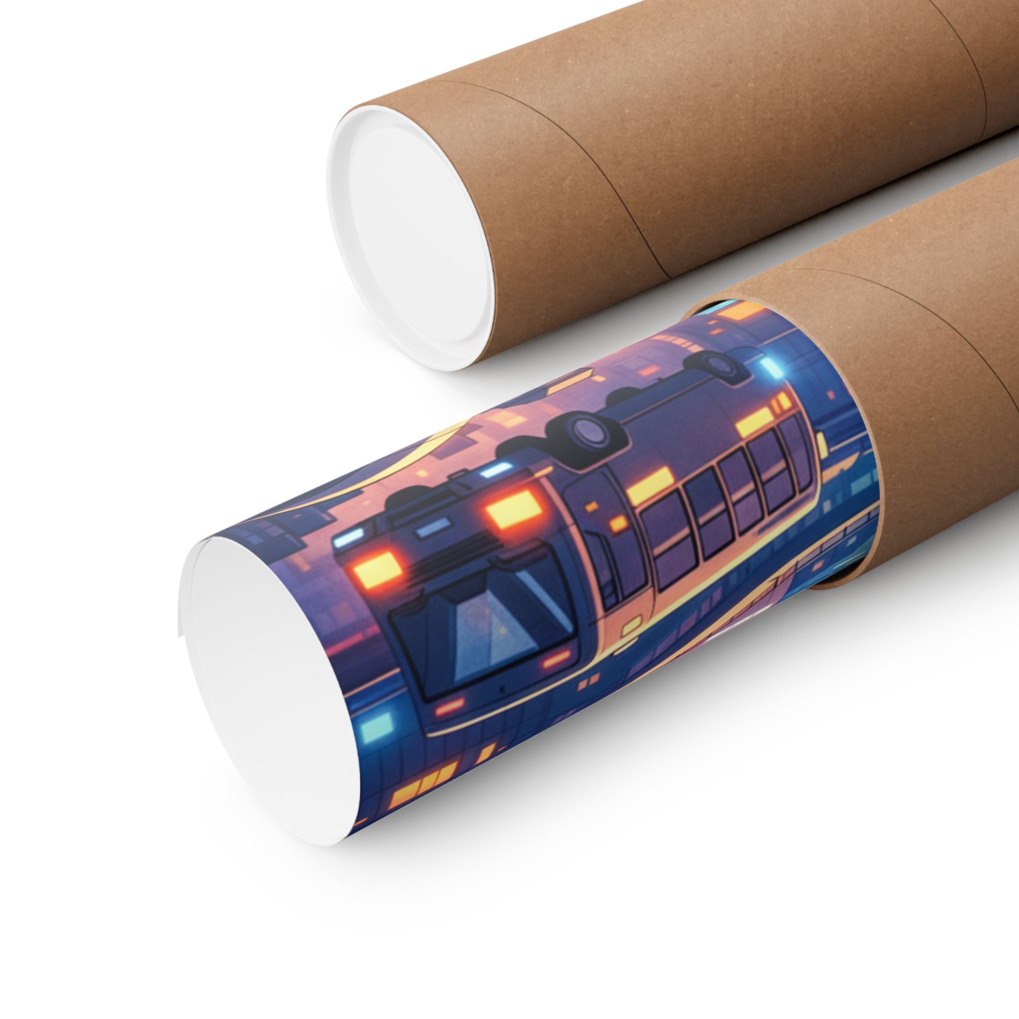 Cyber Sunset Poster 2 — Retro Futuristic Soldier Matte Vertical Print