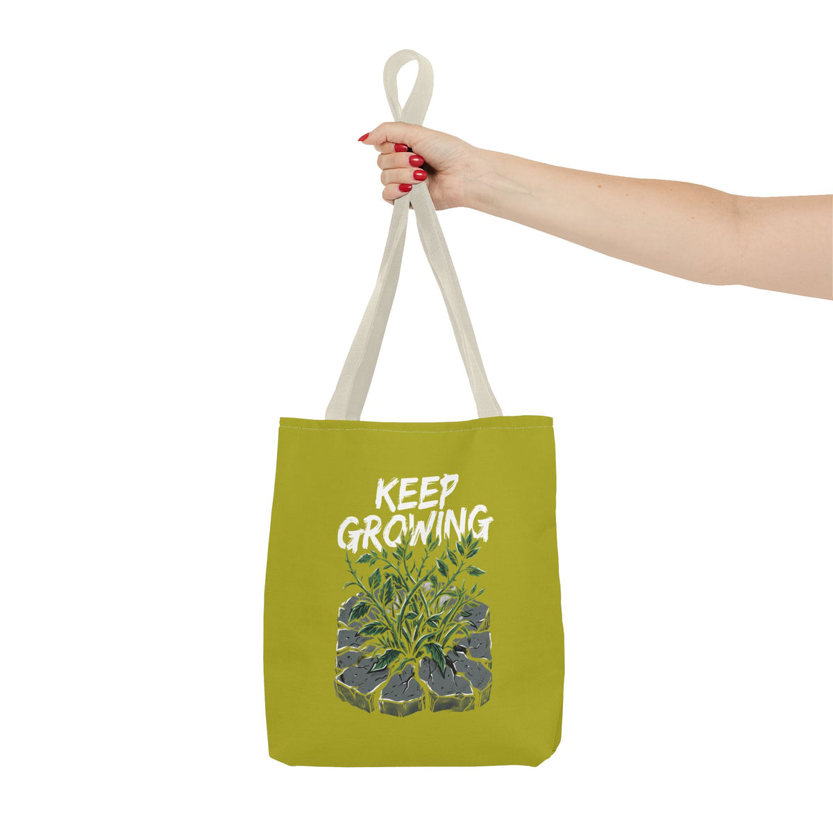 Tote Bag - Resilient Sprout Botanical Tote (Plant Growing Through Rock)