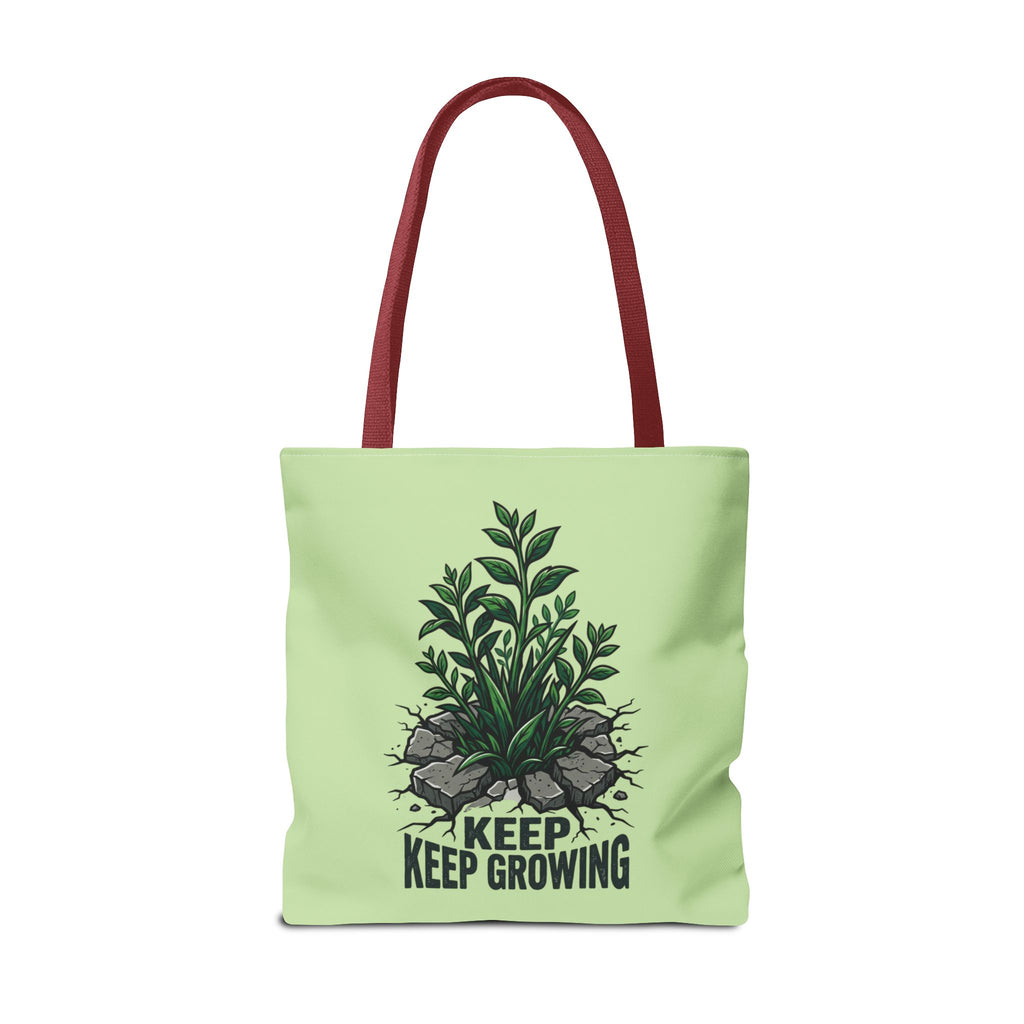 Keep Growing Plant Tote Bag — Inspirational Garden Canvas Tote