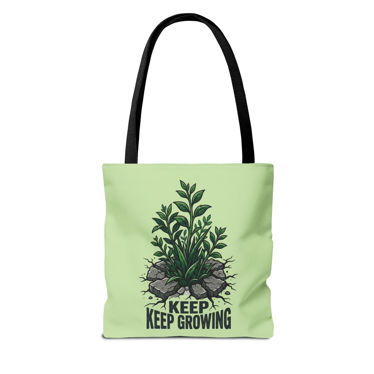 Keep Growing Plant Tote Bag — Inspirational Garden Canvas Tote