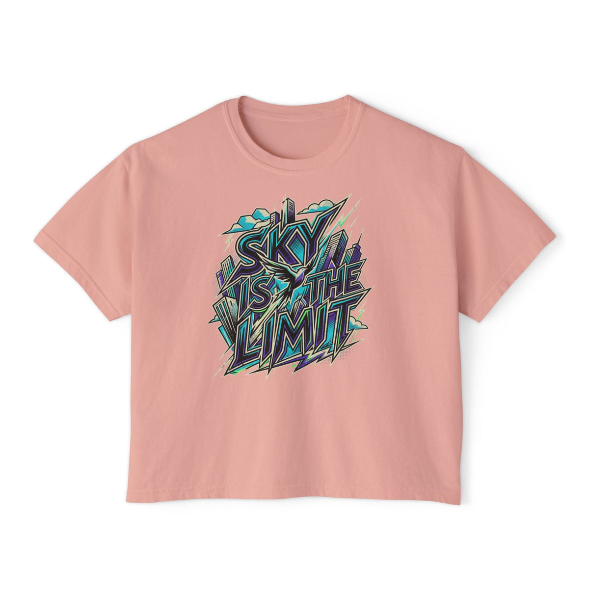 Sky Is The Limit Graphic Tee — Women's Boxy Inspirational T‑Shirt