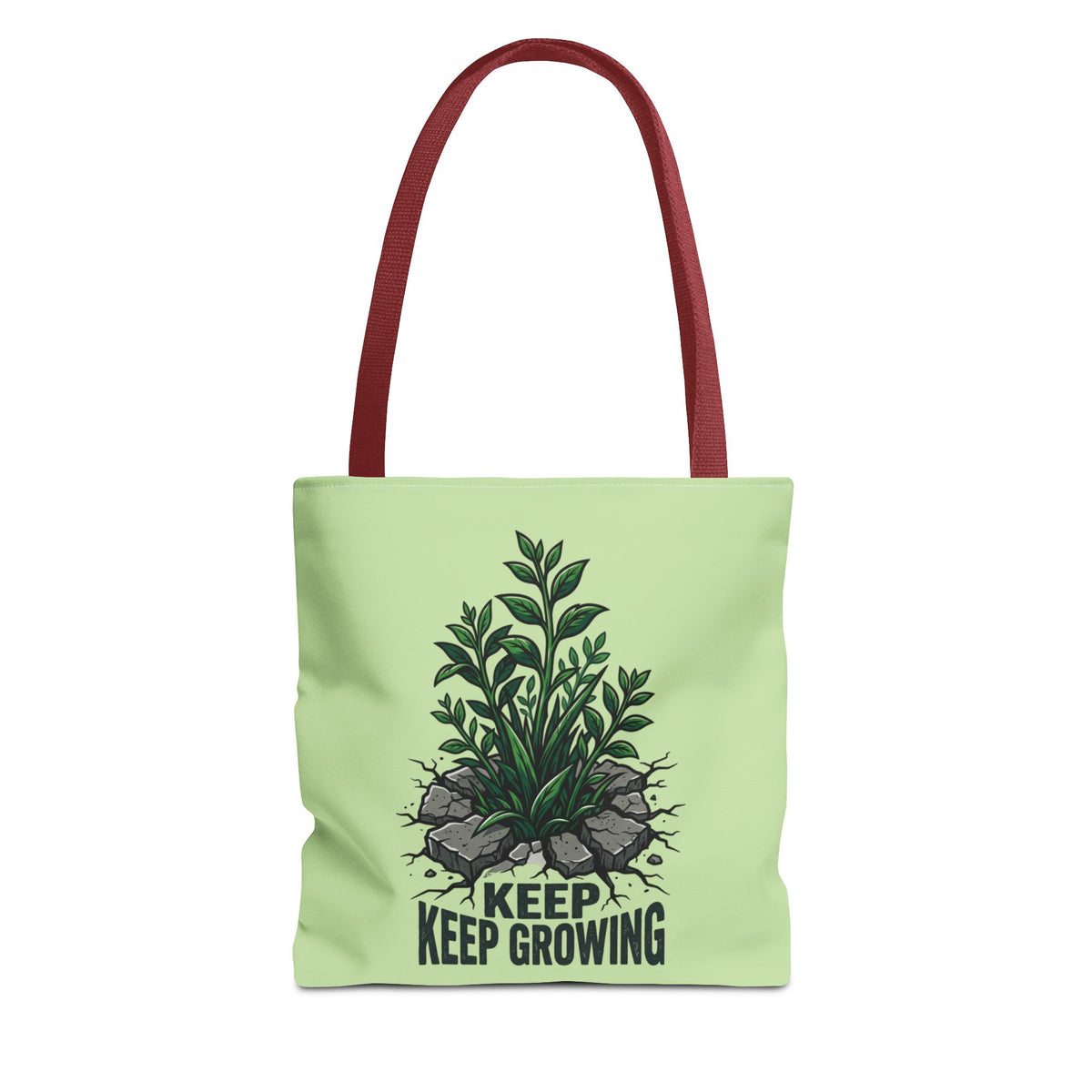 Keep Growing Plant Tote Bag — Inspirational Garden Canvas Tote