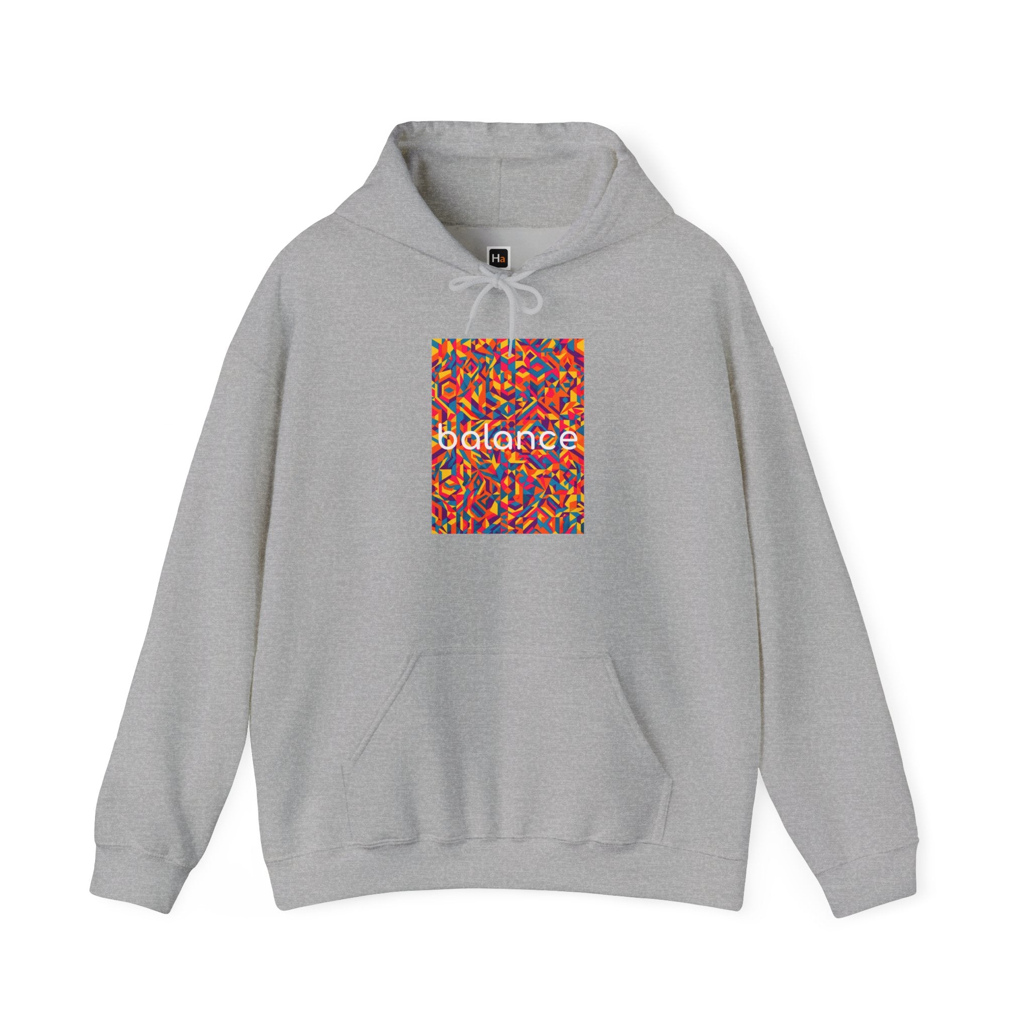 Balance Color Splash Hoodie — Abstract Multicolor Graphic Sweatshirt