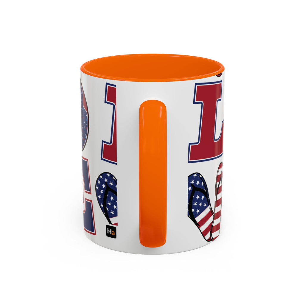 Patriotic Love Coffee Mug — 11/15oz Accent Americana Design