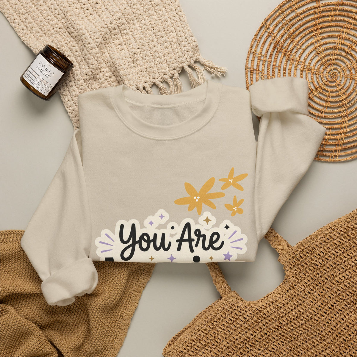 You Are Amazing Crewneck Sweatshirt — Inspirational Graphic Crewneck