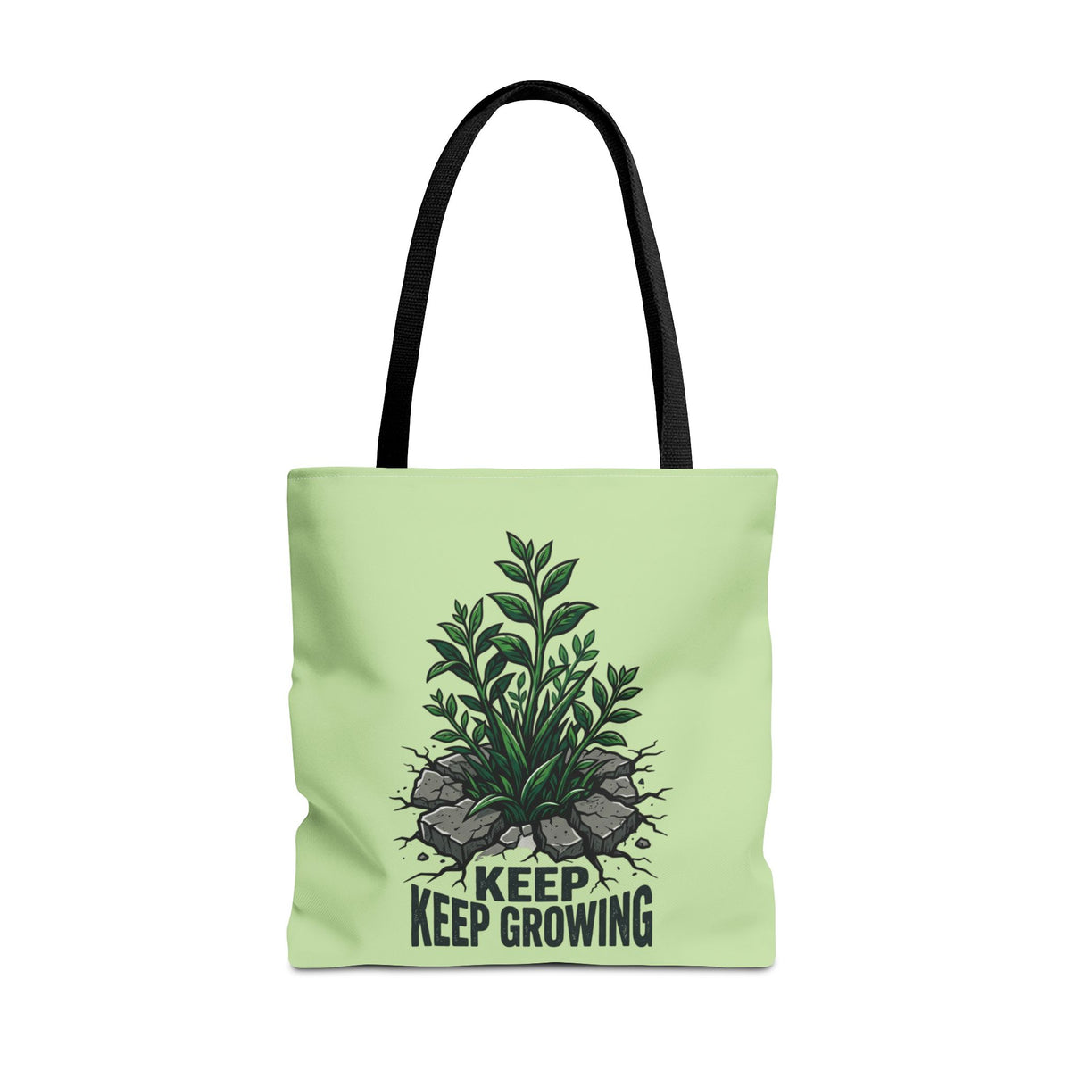 Keep Growing Plant Tote Bag — Inspirational Garden Canvas Tote