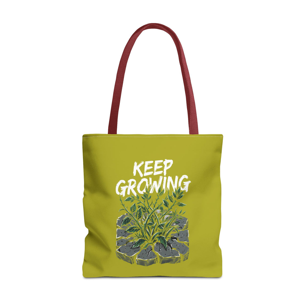Tote Bag - Resilient Sprout Botanical Tote (Plant Growing Through Rock)