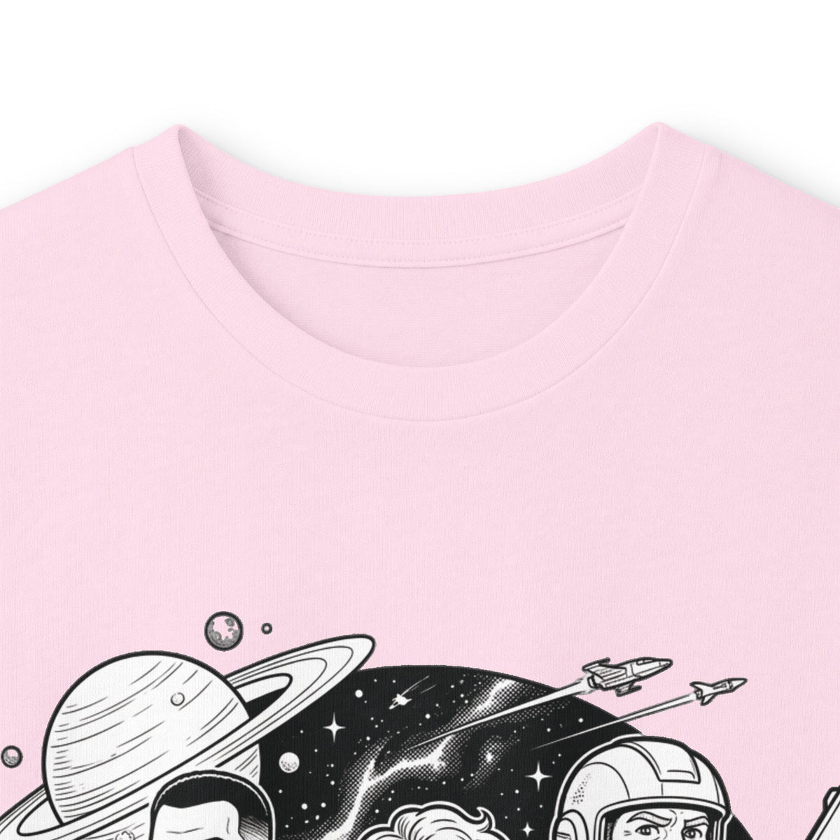 Long Sleeve Tee — "The World Awaits You" Retro Space Explorer Graphic