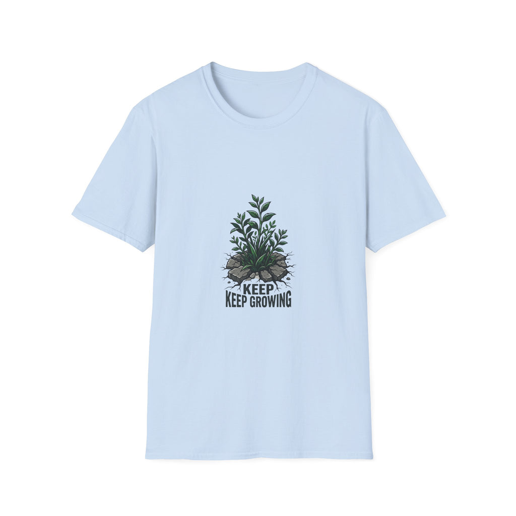 Keep Growing Plant T-Shirt — Minimal Botanical Graphic Tee for Plant Lovers