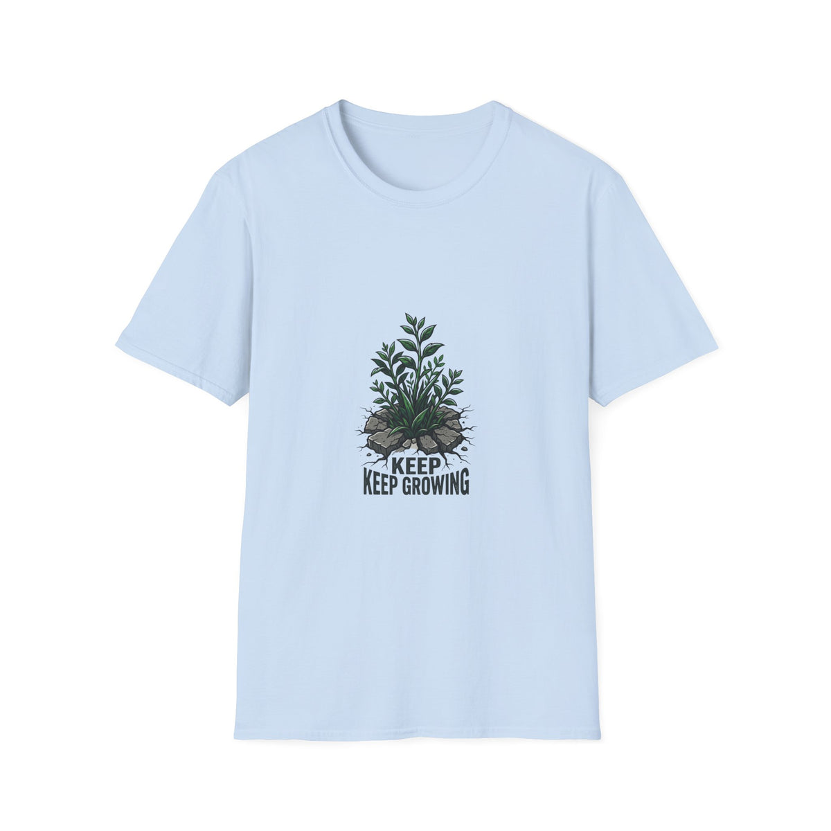 Keep Growing Plant T-Shirt — Minimal Botanical Graphic Tee for Plant Lovers