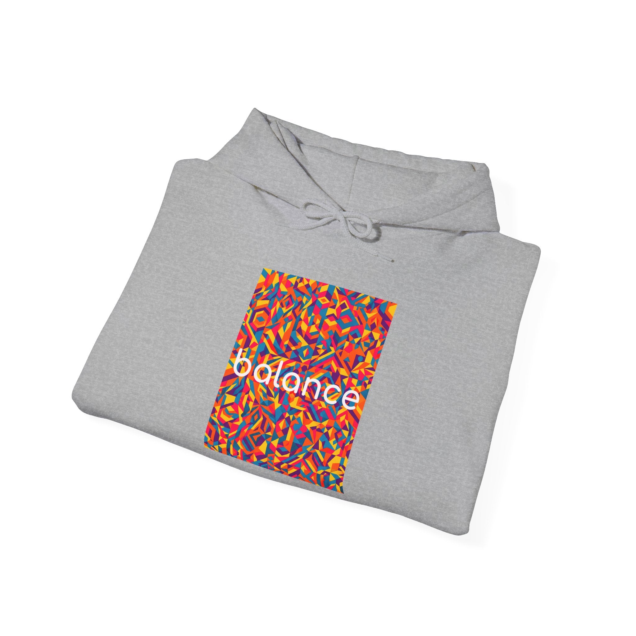 Balance Color Splash Hoodie — Abstract Multicolor Graphic Sweatshirt