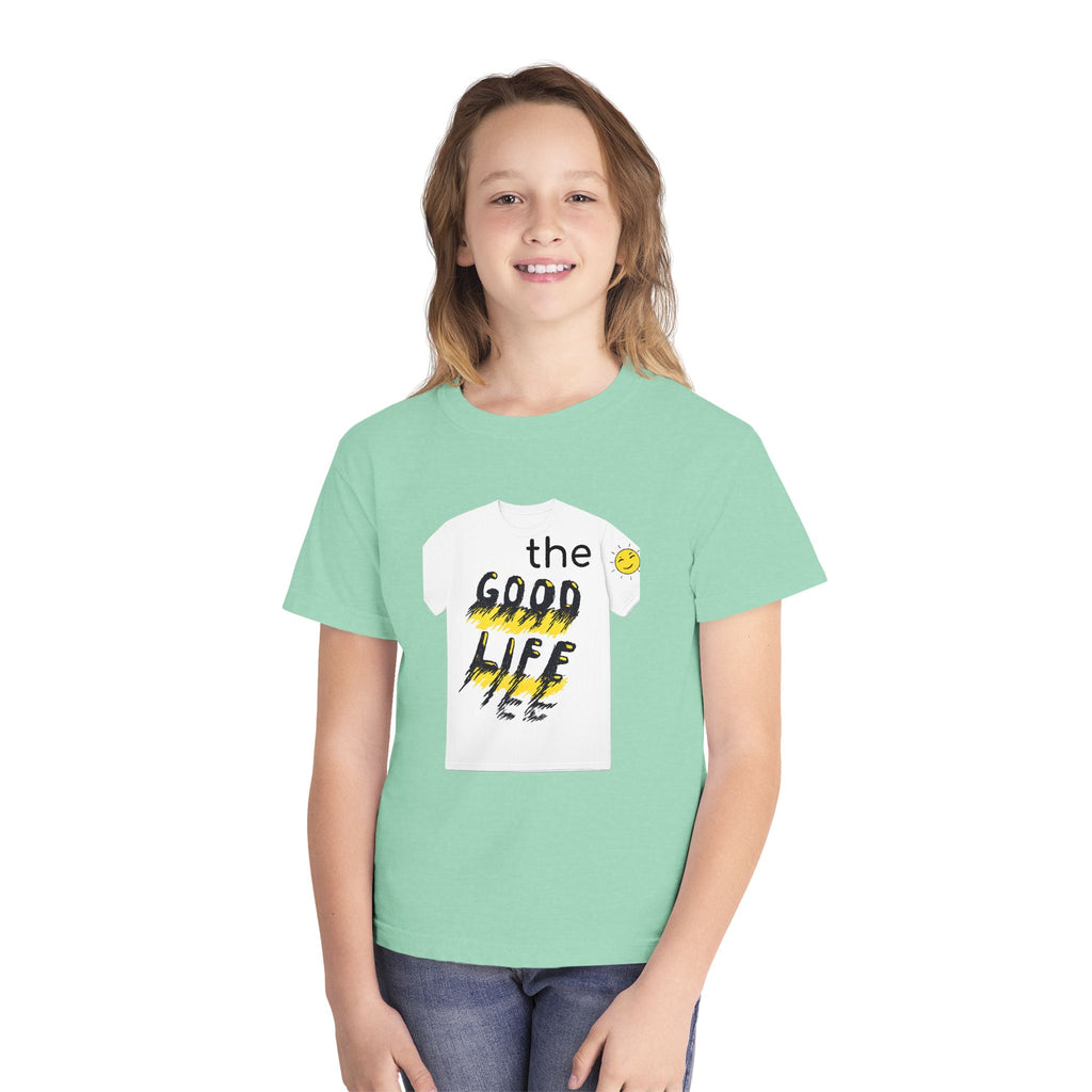 Youth Tee — "The Good Life" Smiley Graphic Kids T-Shirt