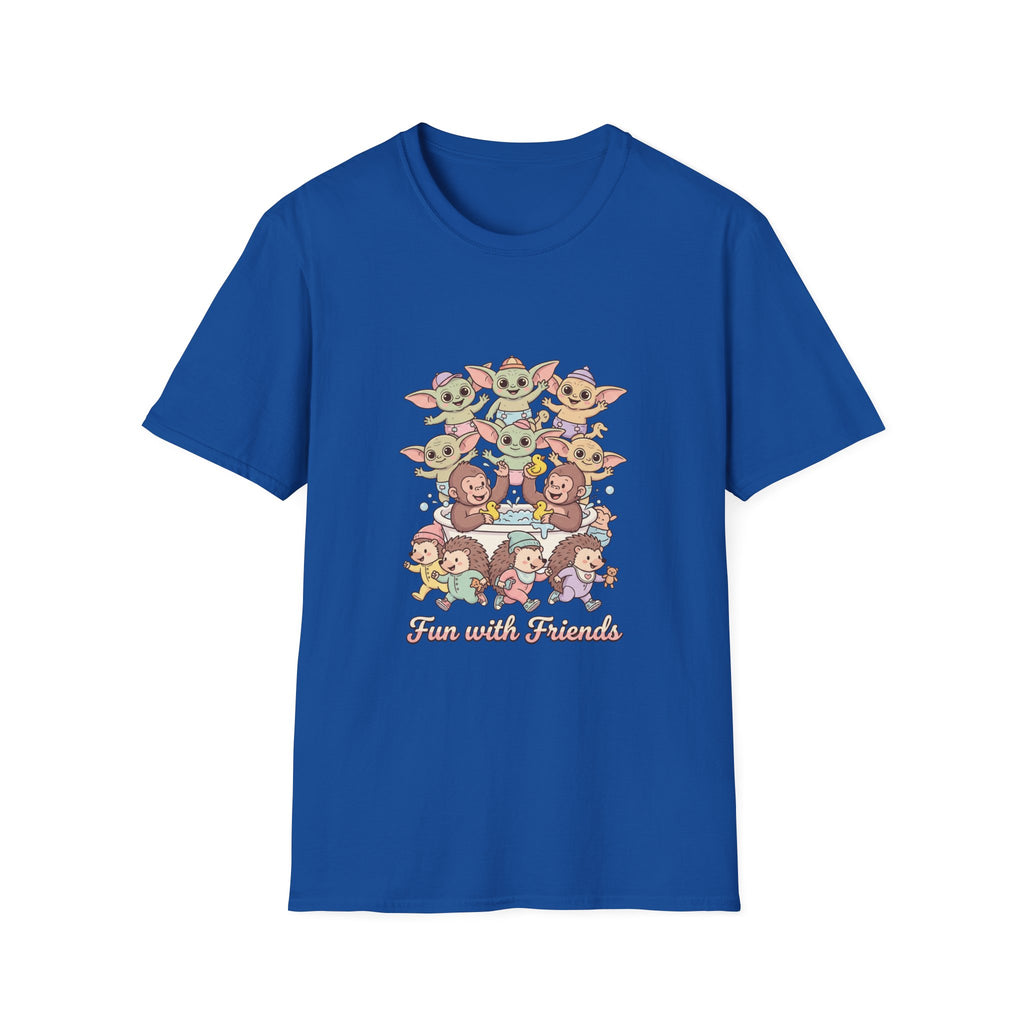 T-Shirt — "Friends with Funimals" Cute Cartoon Pets Graphic Tee