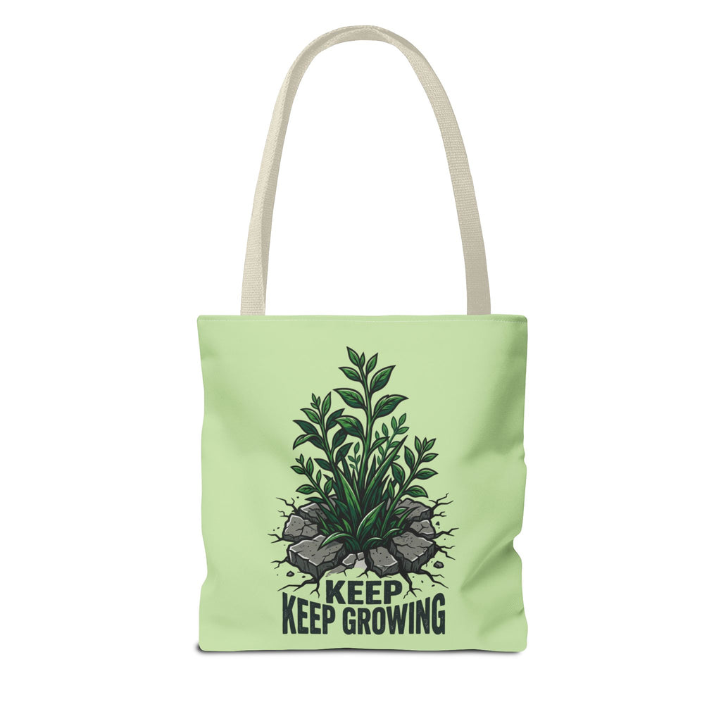 Keep Growing Plant Tote Bag — Inspirational Garden Canvas Tote