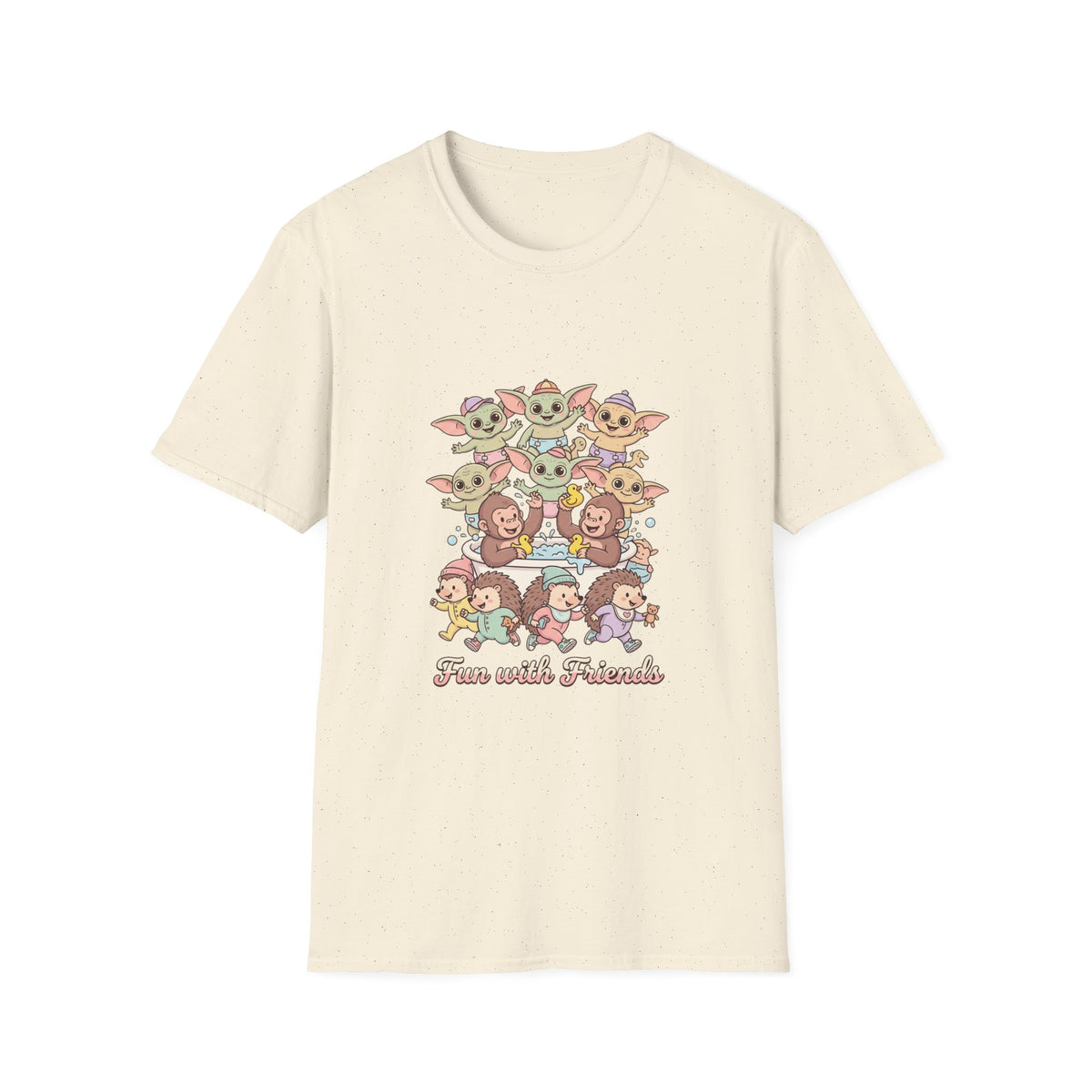 T-Shirt — "Friends with Funimals" Cute Cartoon Pets Graphic Tee