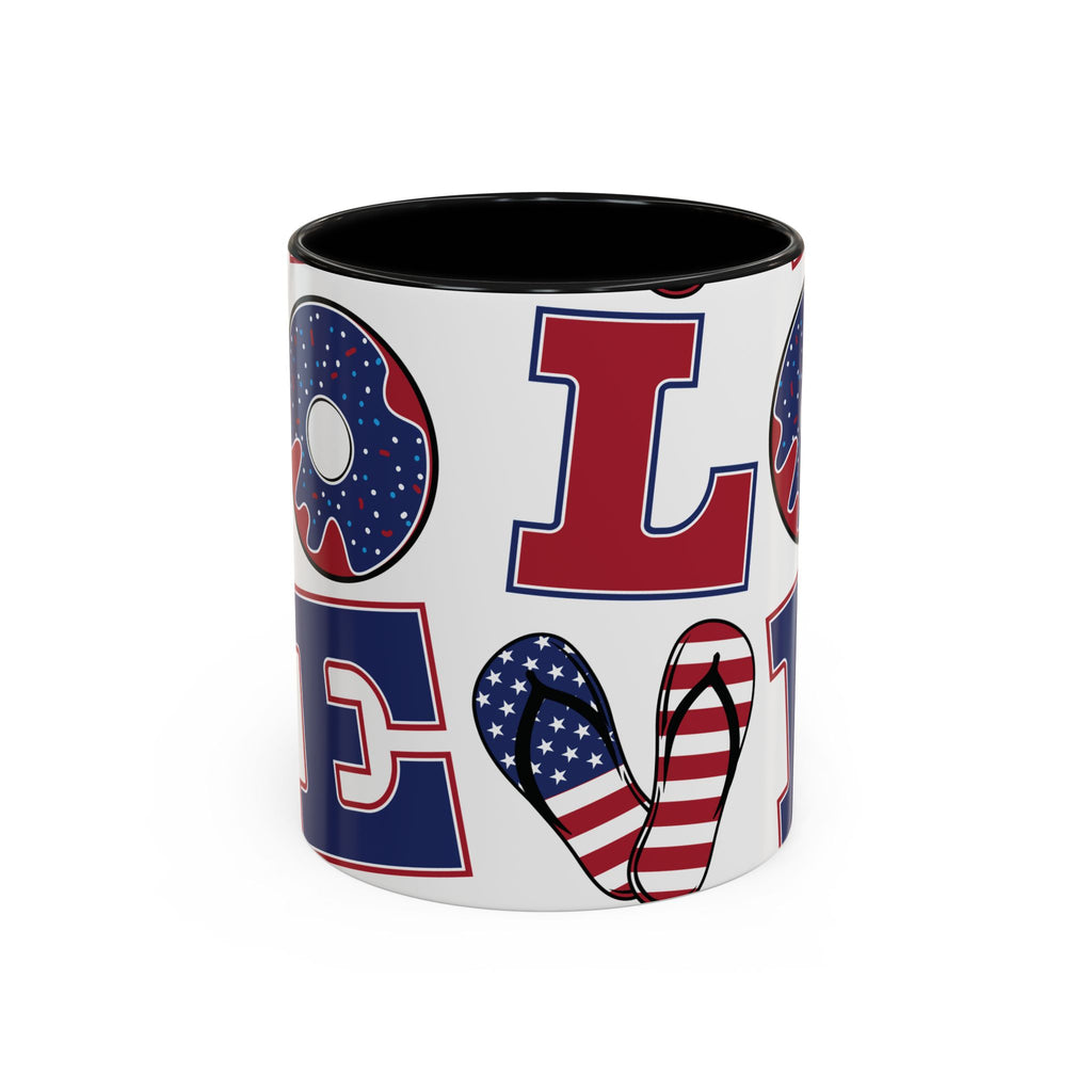 Patriotic Love Coffee Mug — 11/15oz Accent Americana Design