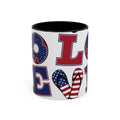 Patriotic Love Coffee Mug — 11/15oz Accent Americana Design